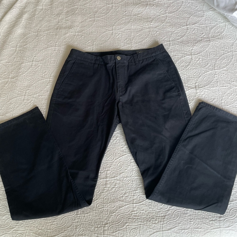 Men's Bonobos Slim Straight 34/32 Pants- Navy